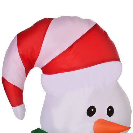 LED Santa Claus & Snowman Inflatable, 120cm, warm white