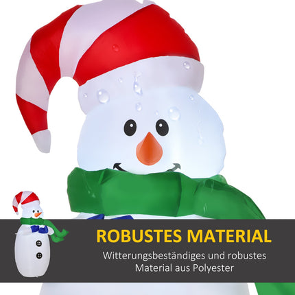 LED Santa Claus & Snowman Inflatable, 120cm, warm white
