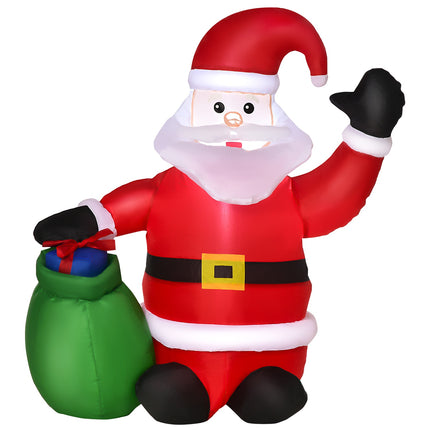 LED inflatable Santa Claus & snowman - 70x45x120 cm, warm white
