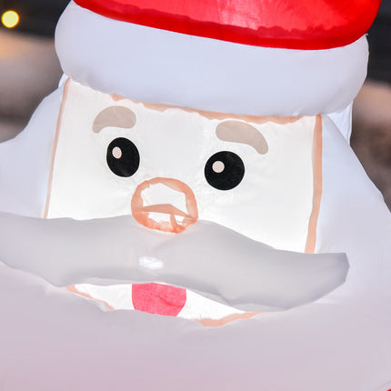 LED inflatable Santa Claus & snowman - 70x45x120 cm, warm white