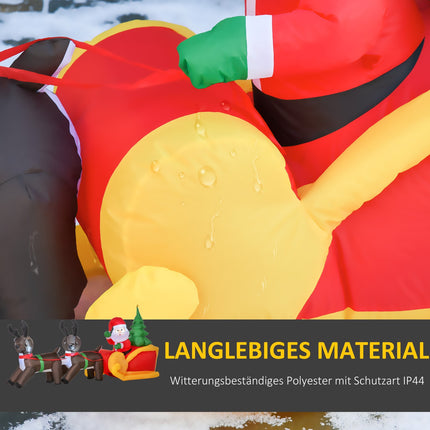 Inflatable LED Santa & Sleigh Christmas Decoration, IP44
