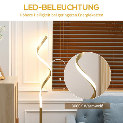 Warm white LED Spiral Floor Lamp, Waterproof, 10W