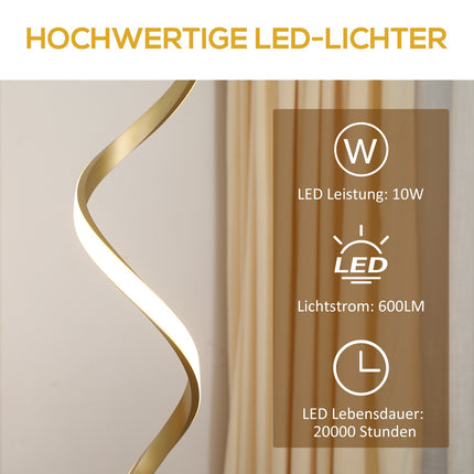 Warm white LED Spiral Floor Lamp, Waterproof, 10W