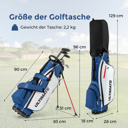 Left-Handed Men's Complete Golf Club Set with Bag