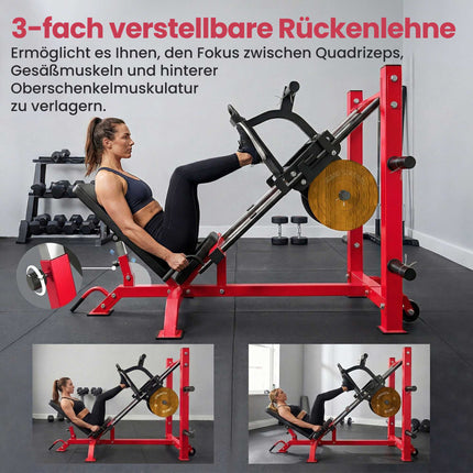 Leg Press Machine – Adjustable Backrest, Steel Frame