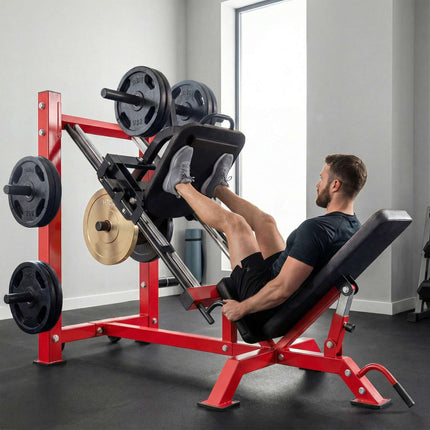 Leg Press Machine – Adjustable Backrest, Steel Frame