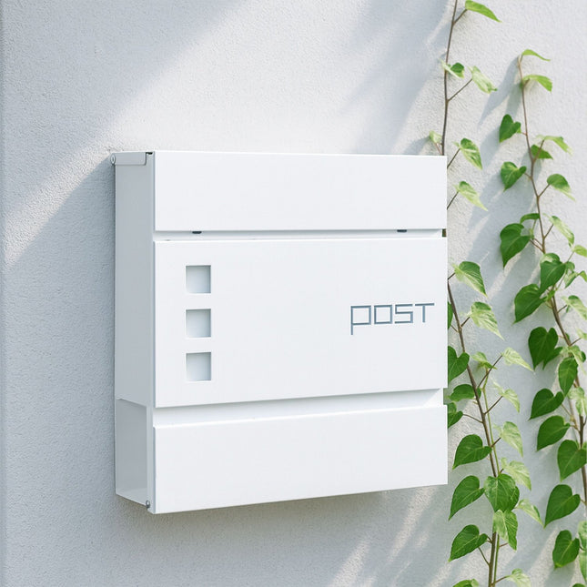 Letterbox with Newspaper Tube – Wall-Mounted, Iron