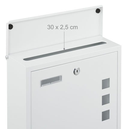 Letterbox with Viewing Window – Wall-Mounted, Iron, C4 Slot