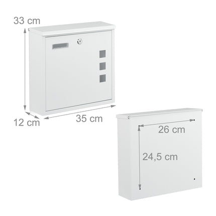 Letterbox with Viewing Window – Wall-Mounted, Iron, C4 Slot