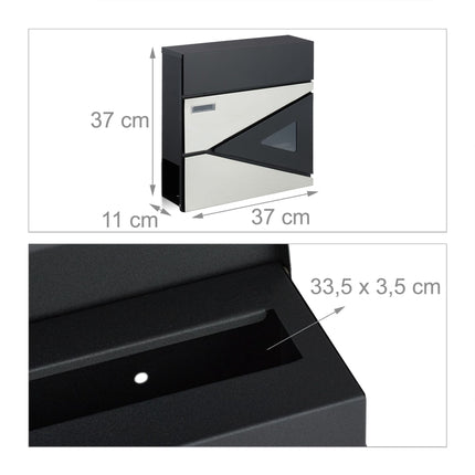 Letterbox with newspaper holder