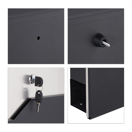 Letterbox with newspaper holder