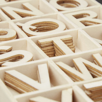 Letter set in wood 162 pcs.