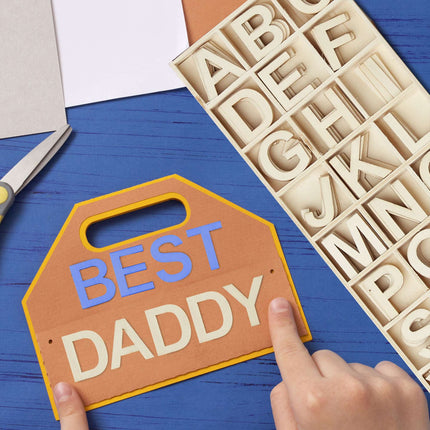Letter set in wood 162 pcs.