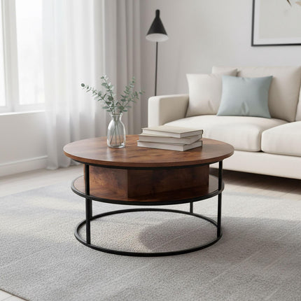 Lift-Top Coffee Table, Height-Adjustable Storage