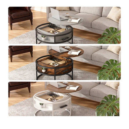Lift-Top Coffee Table, Height-Adjustable Storage