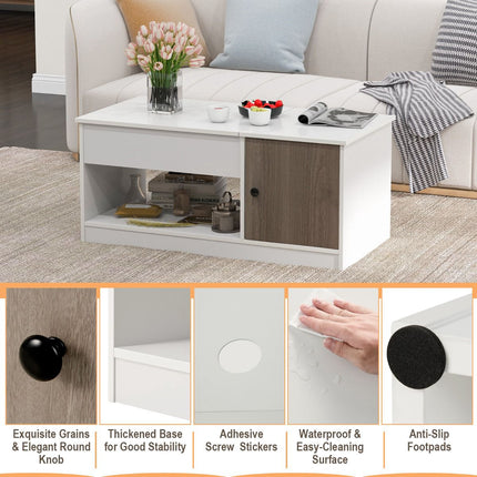 Lift-Top Coffee Table With Storage, Pneumatic Gas Lift