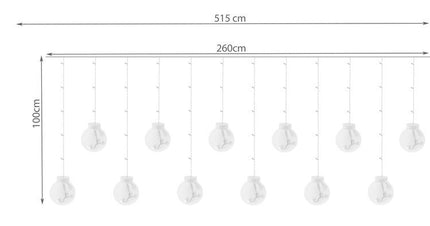 Light curtain 108LED - warm white 31V KŚ11346