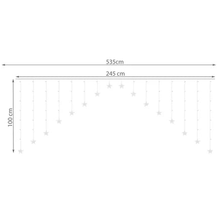 Light curtain 136LED USB warm white KŚ19738