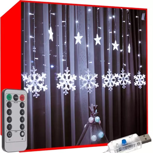 Light curtain 138 LED USB cool white KŚ19744