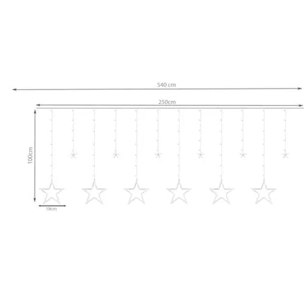 Light curtain 138LED USB - warm white KŚ19750