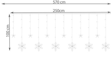 Light curtain 138LED - cold white 31V KŚ11327