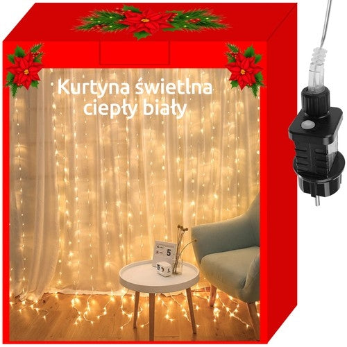Light curtain 300LED - warm white 31V KŚ11332