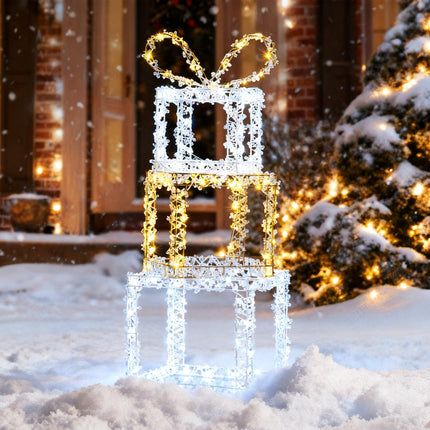 Lighted Christmas Gift Boxes Set of 3, LED, Outdoor