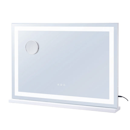 Lighted Makeup Mirror, 3-Color LED, USB, 80x55 cm