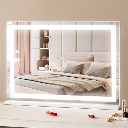 Lighted Makeup Mirror, 3-Color LED, USB, 80x55 cm