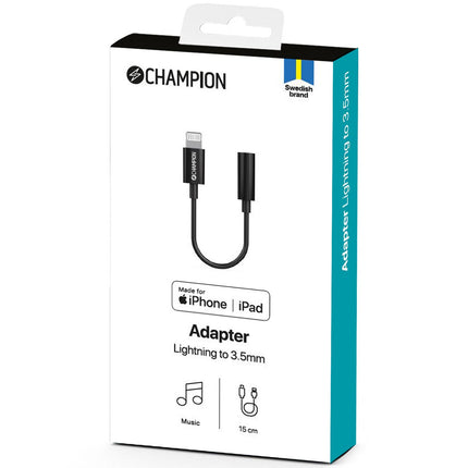 Lightning to 3.5mm Adapter, Black