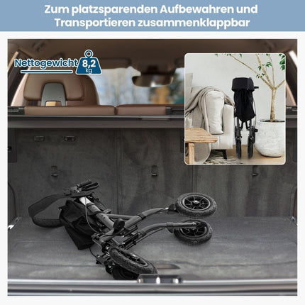 Lightweight Foldable Rollator with Seat, 136 kg Capacity
