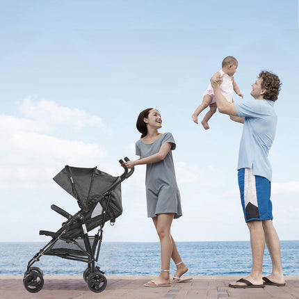 Lightweight Travel Stroller – Easy Fold, Reclining Seat, Canopy