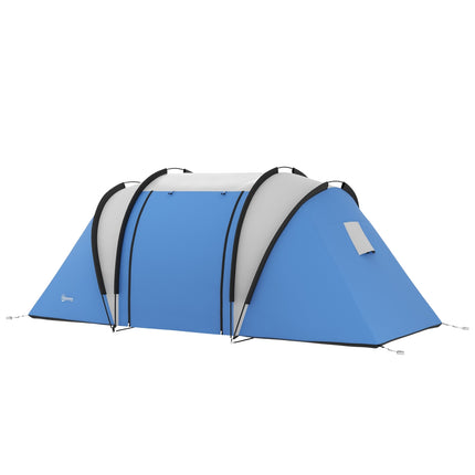Lightweight tent for 4-5 people, water-repellent, 3 rooms