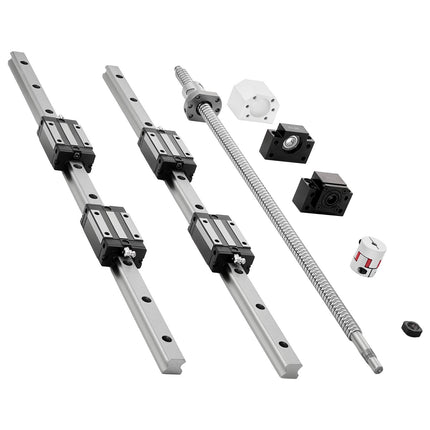 Linear Rail Guide Kit HGR20, 2x600mm Rails, Ball Screw