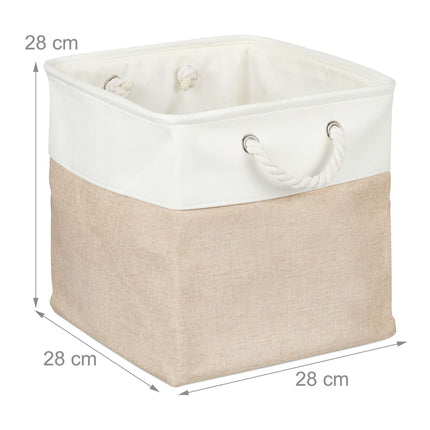 Linen Storage Baskets Set of 3 – Two-Tone Design
