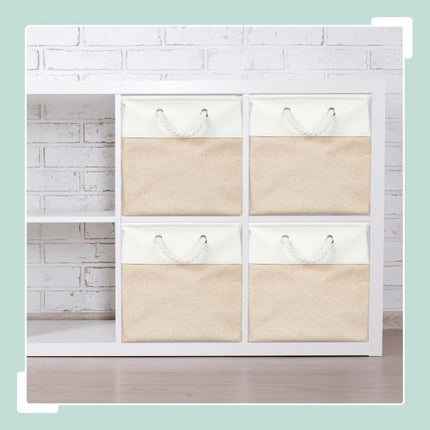Linen Storage Baskets Set of 4 – Multipurpose Organizers