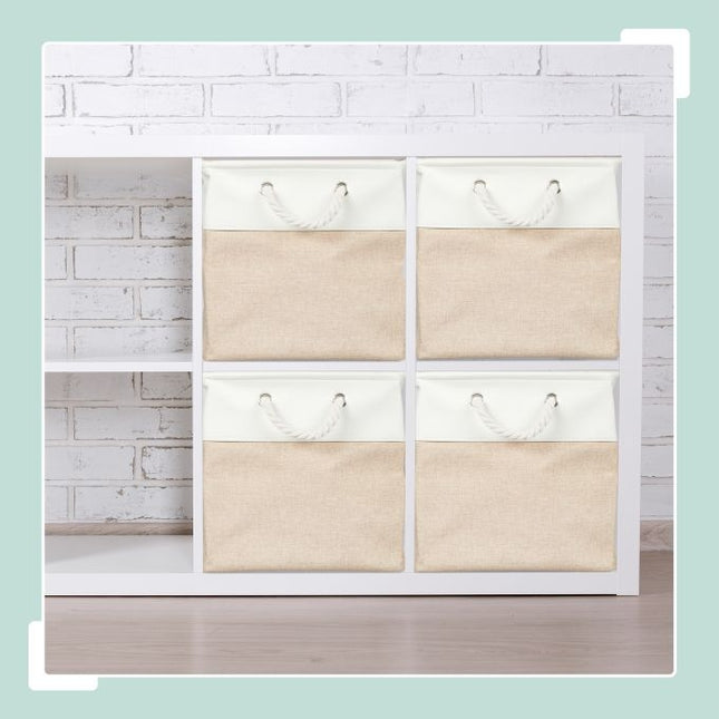 Linen Storage Baskets Set of 4 – Multipurpose Organizers