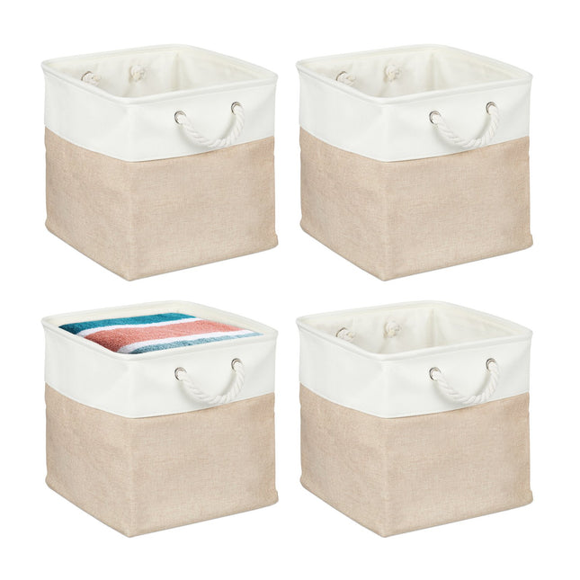 Linen Storage Baskets Set of 4 – Multipurpose Organizers