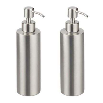 Liquid Soap Dispenser Set, Stainless Steel, 300ml