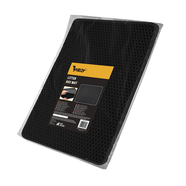 Litter box mat 75x55cm - black Purlov