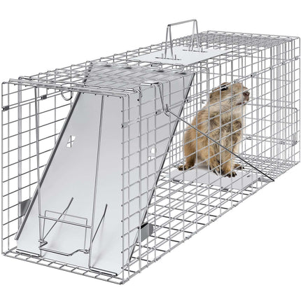 Live Animal Cage Trap, 79 x 25 x 30.5 cm, Foldable
