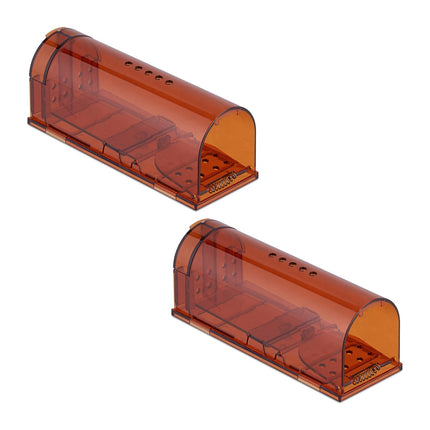 Live Rodent Trap, Reusable, Set of 2