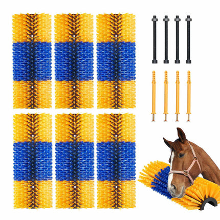 Livestock Scratching Brush 6-Pack, 20 x 7.5 In, Screws