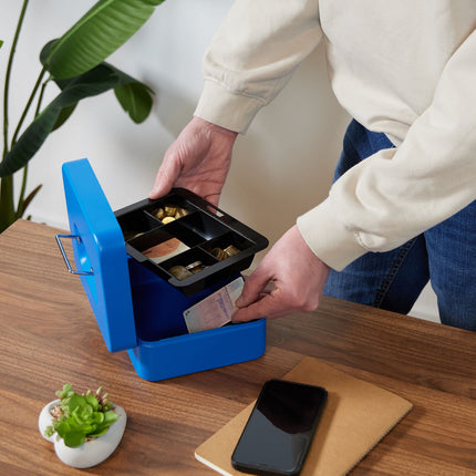 Lockable Cash Box with Removable Insert