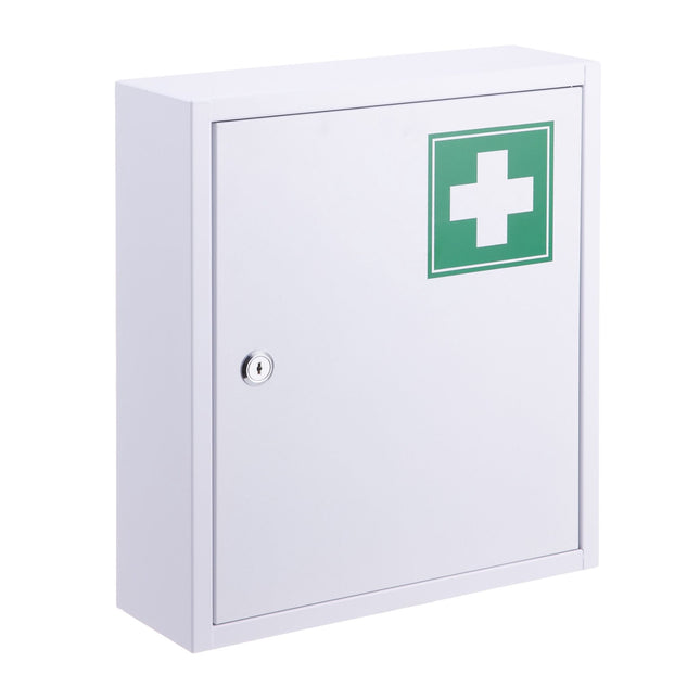 Lockable Medicine Cabinet – 3 Compartments, Wall-Mount