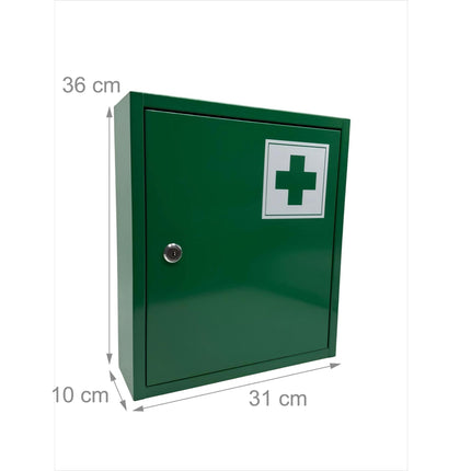 Lockable Medicine Cabinet, 3 Shelves, Wall-Mountable