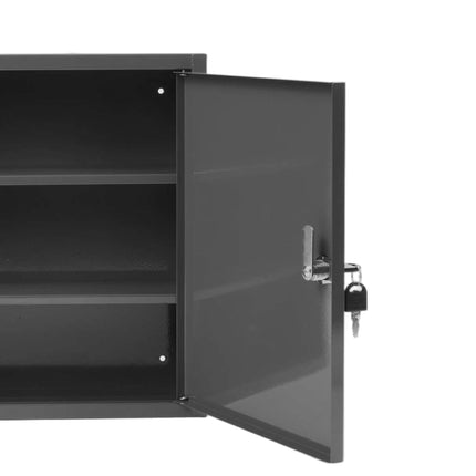 Lockable Metal Medicine Cabinet with 3 Shelves