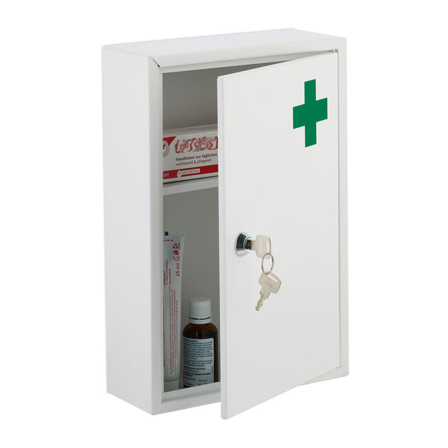 Lockable medicine cabinet