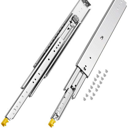 Locking Drawer Slides, 22 In, 500 Lb, Side Mount Pair