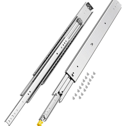 Locking Drawer Slides, 31 in Full Extension, 500 lb
